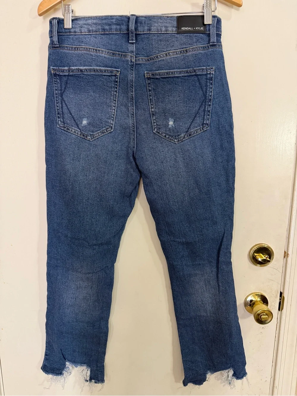 Kendall & Kylie Women's Distressed Mid-Rise Blue Denim Jeans (279) size 9/29